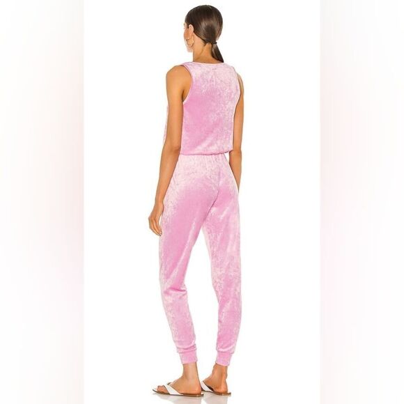 NWT‎ Generation Love Emery Velour Jumpsuit - Bubblegum Pink, Large, Chic Comfort - Picture 3 of 10